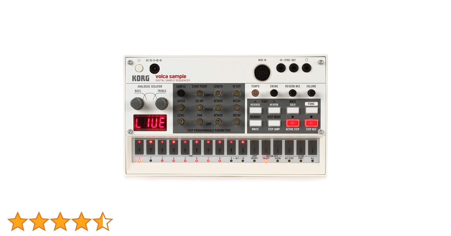 Korg Volca Sample、シンセサイザー、シーケンサー Amazon | KORG デジタル サンプラー volca sample シンセサイザー 電池